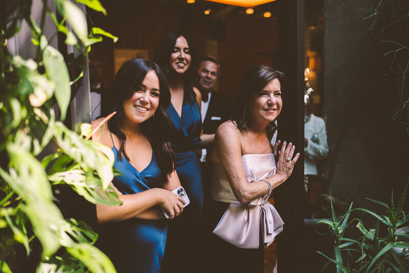 A documentary wedding moment at Brooklyn Botanic Garden