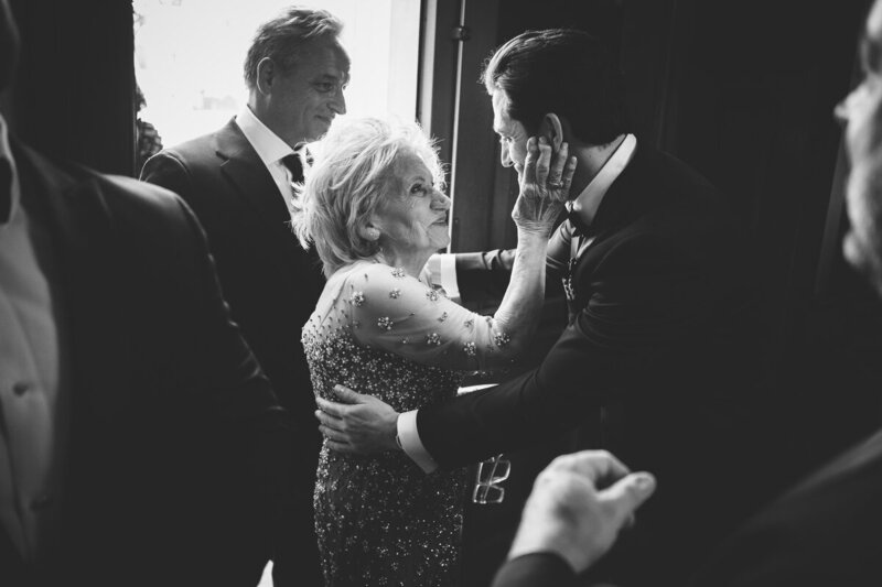 A documentary wedding moment at Garden City Hotel