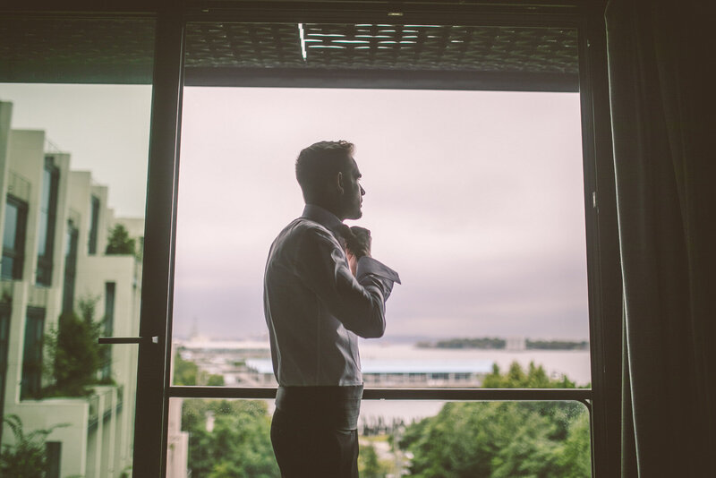 A documentary wedding moment at The Green Building