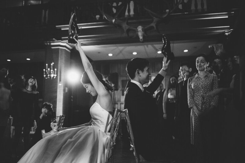 A documentary wedding moment at The Harvard Club