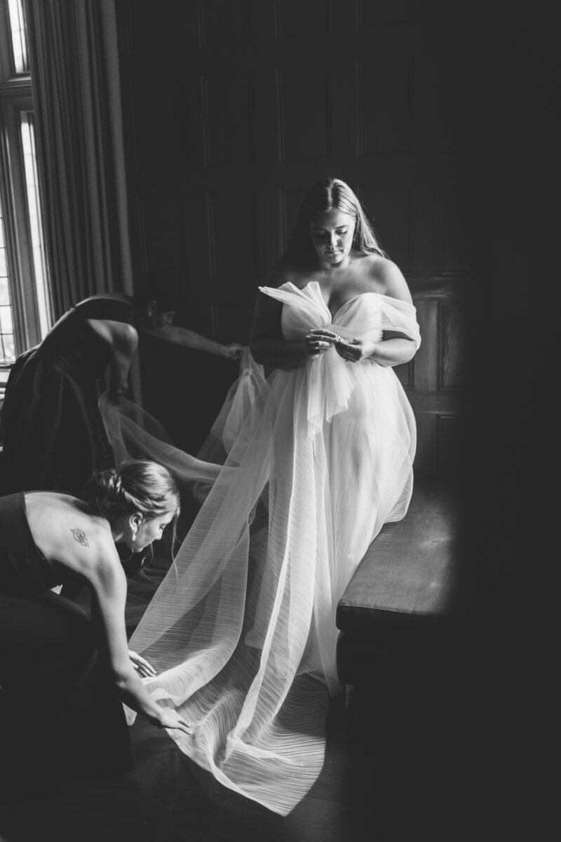 A documentary wedding moment at Mansion at Natirar