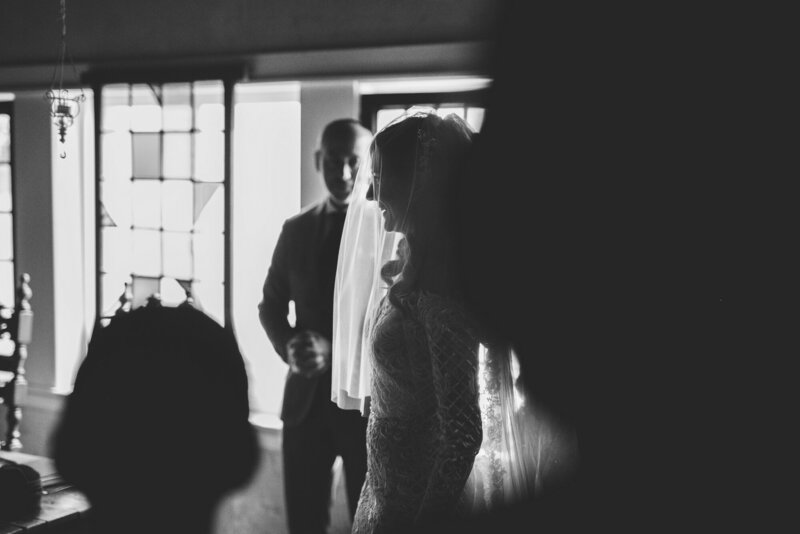 A documentary wedding moment at Red Maple Vineyard