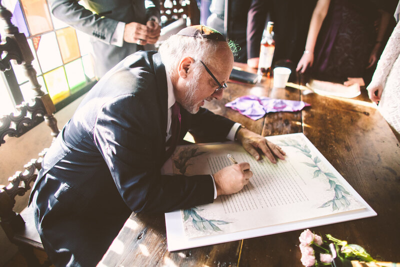 A documentary wedding moment at Red Maple Vineyard