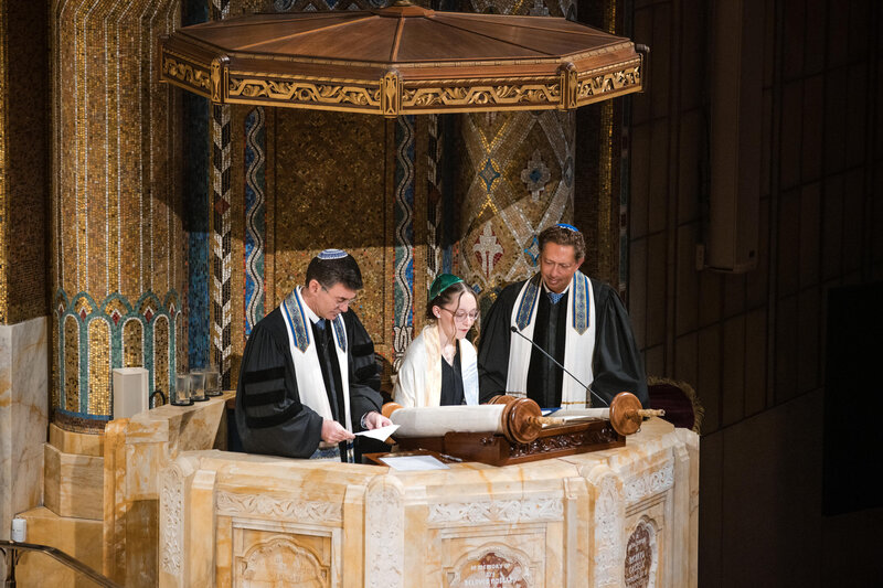 A Bar or Bat Mitzvah celebration at Temple Emanu-El