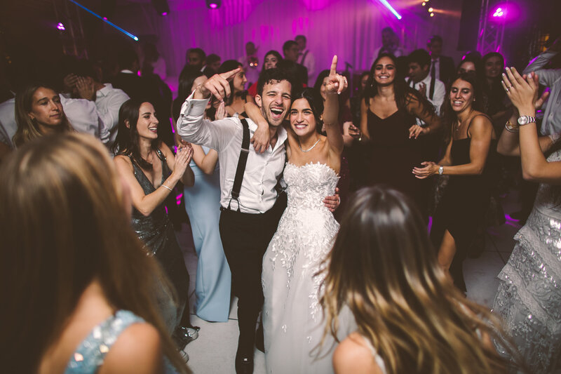 A documentary wedding moment at Temple Emanu-El