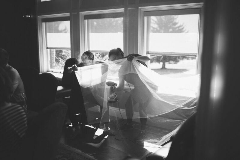 A documentary wedding moment at The Mount